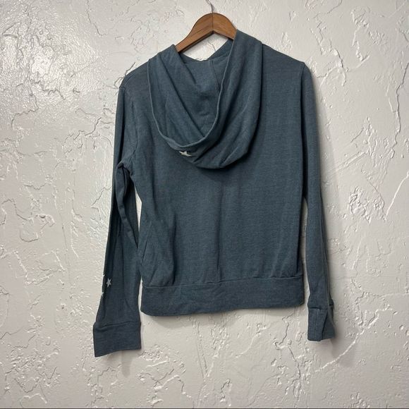 Monrow Stars Gray Pullover Hoodie XS - Picture 5 of 8